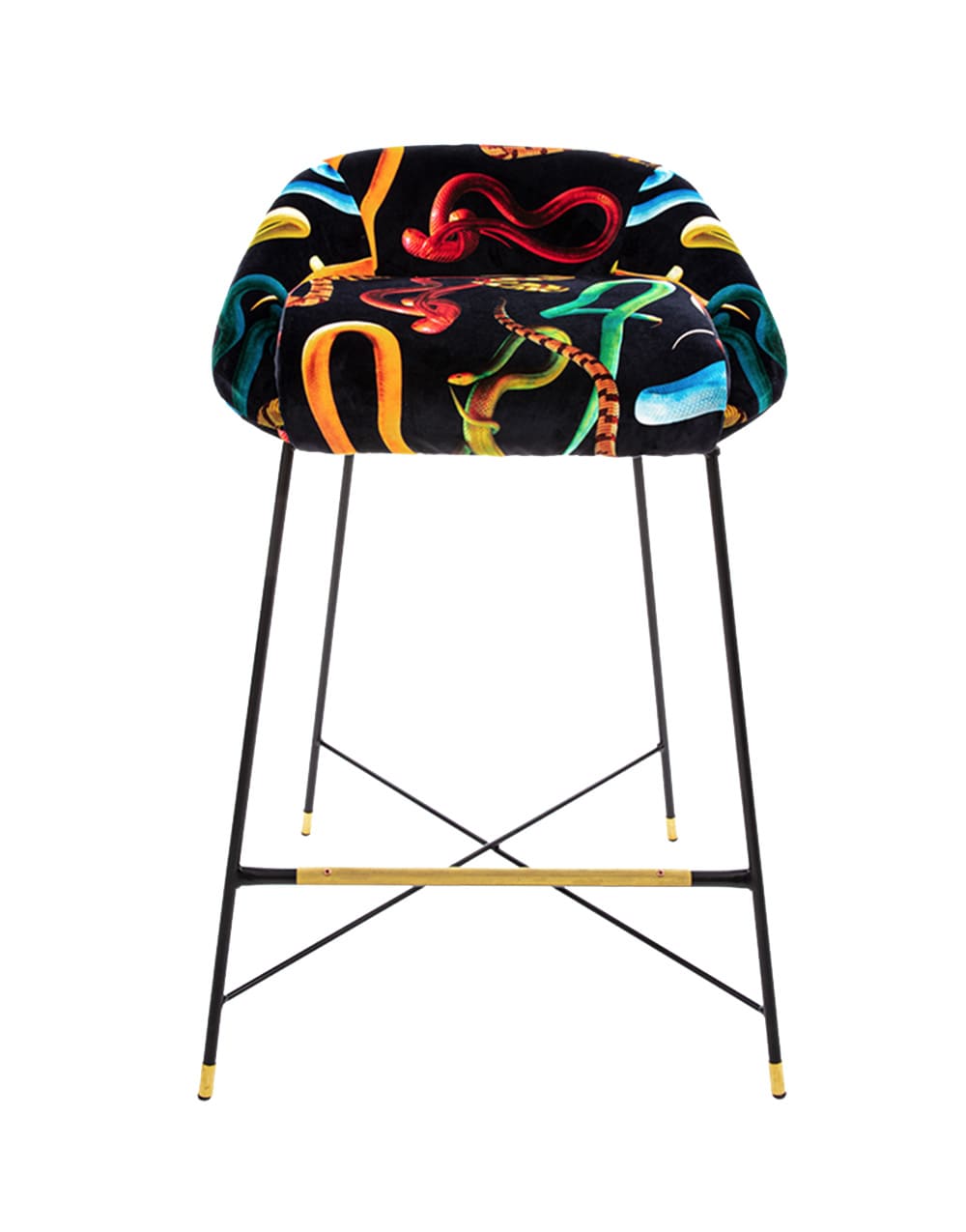TOILETPAPER sgabello alto Revolver 58x60 h92 cm imbottito