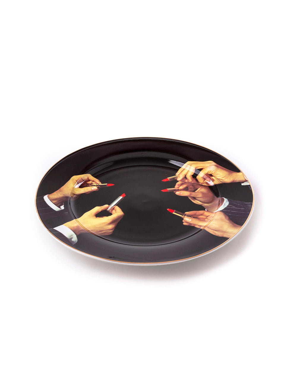 TOILETPAPER Gold Border piatto porcellana Trumpets 27 cm