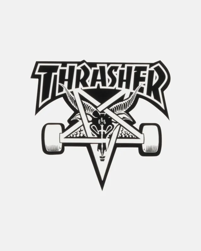 Thrasher Skategoat sticker adesivo bianco capra
