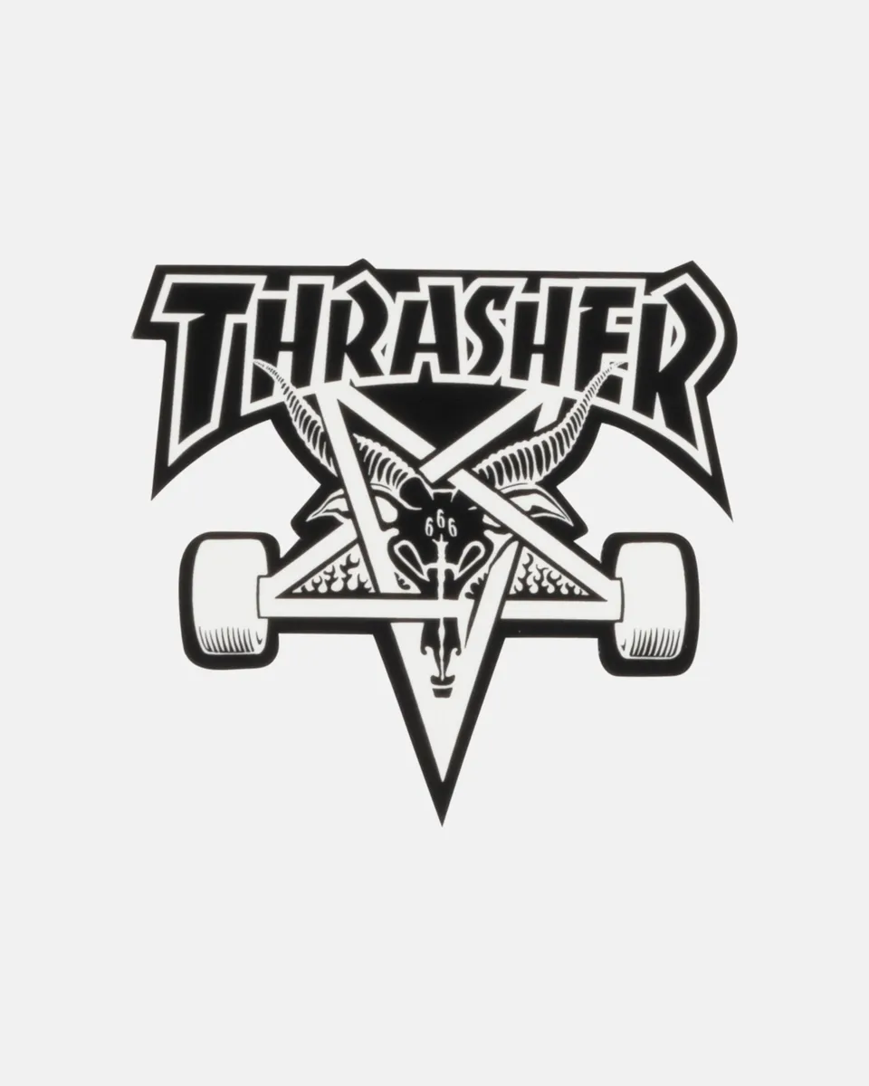 Thrasher Skategoat sticker adesivo bianco capra