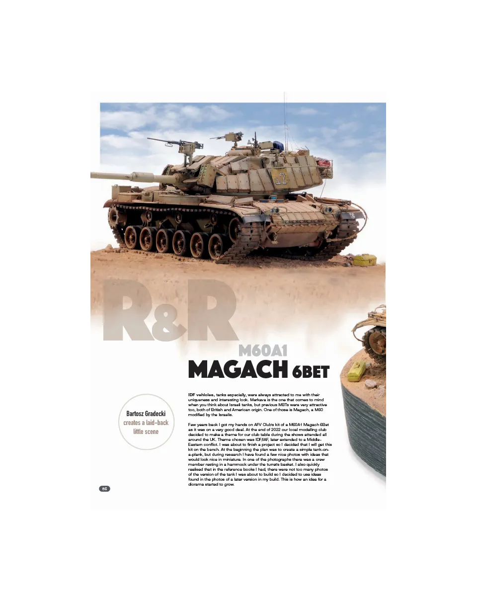 AFV Modeller AFV137 Magach 6BET articolo PDF modellismo