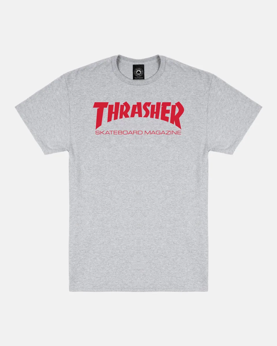 Thrasher Skate Mag t-shirt grigia stampa rossa