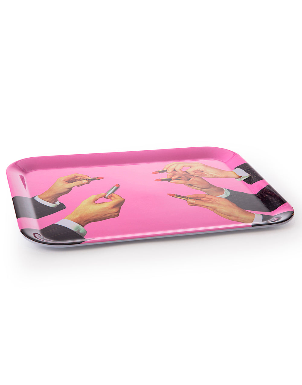 TOILETPAPER Tray Lipsticks Pink vassoio melamina 32x43,5 cm