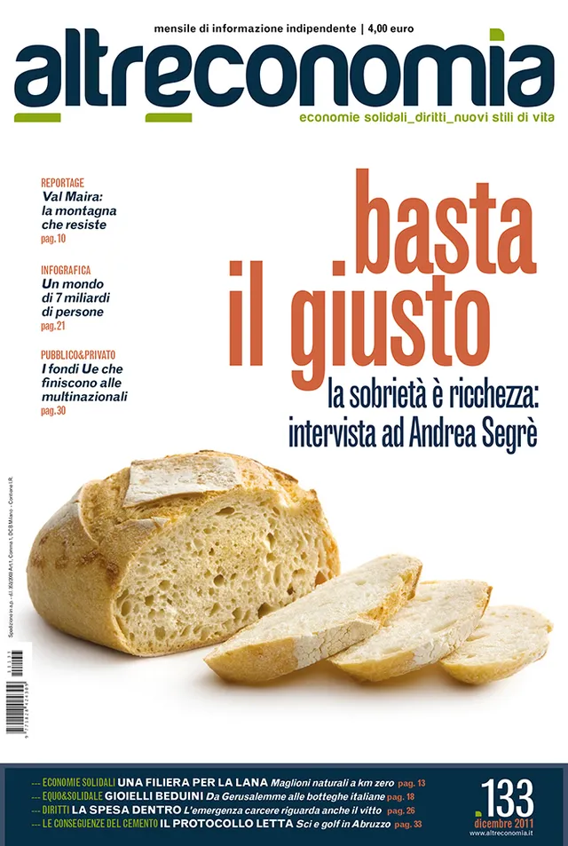 Altreconomia 133 Basta il giusto rivista copia singola
