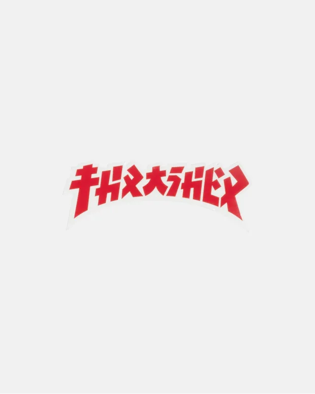 Thrasher Godzilla adesivo die-cut rosso