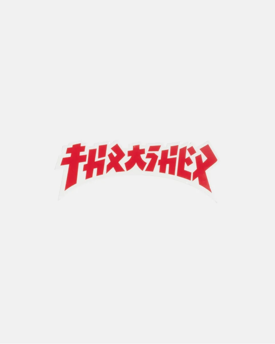 Thrasher Godzilla adesivo die-cut rosso