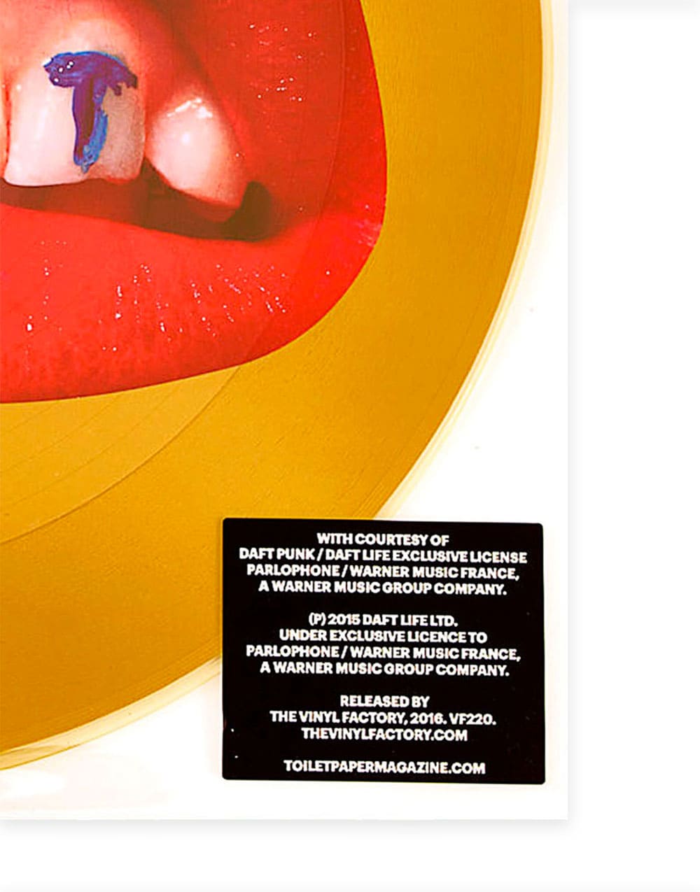 TOILETPAPER x Daft Punk vinile oro 12" Da Funk