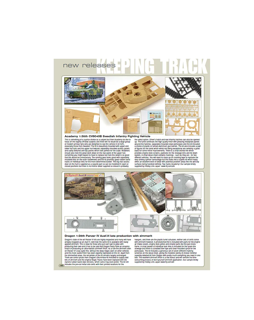 AFV Modeller 55 articolo PDF Keeping Track 8232