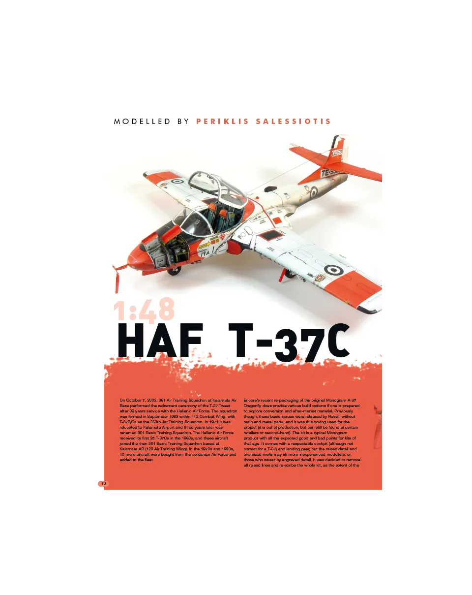 AFV Modeller AIR AIR45 articolo PDF HAF T-37C greco