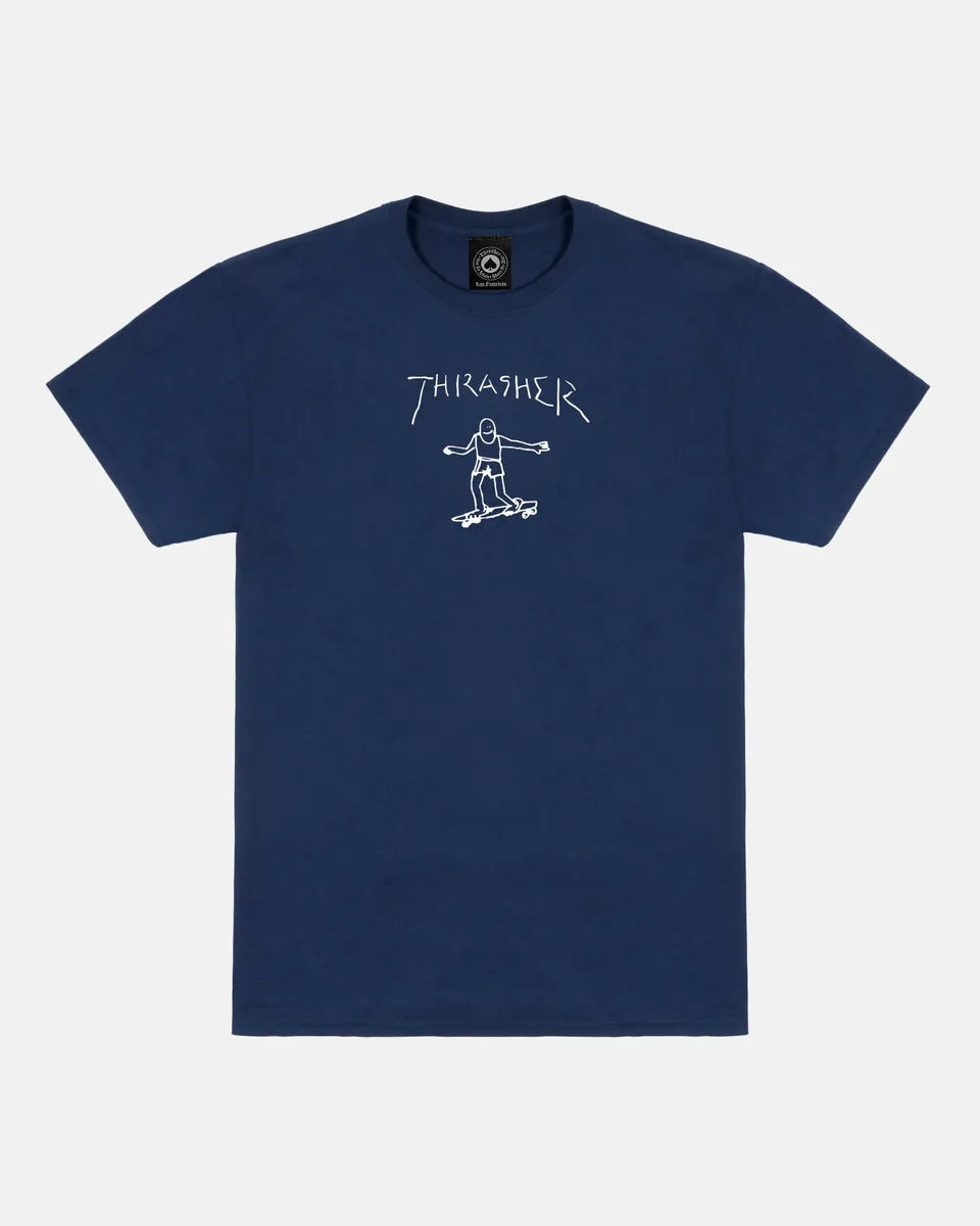 Thrasher Gonz T-Shirt maglietta blu navy cotone USA