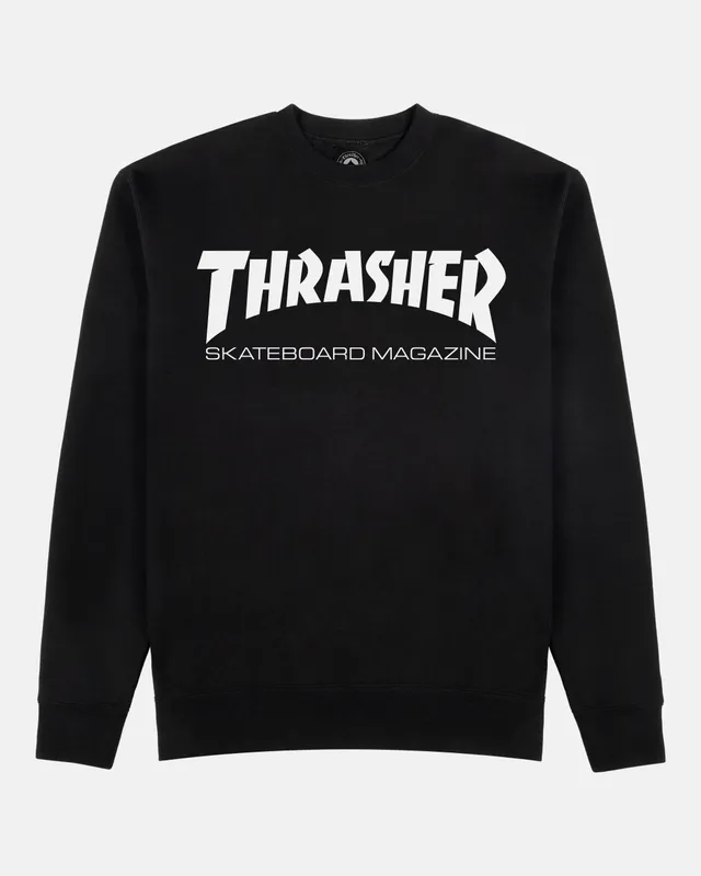 Thrasher Skate Mag Crewneck felpa nero misto cotone