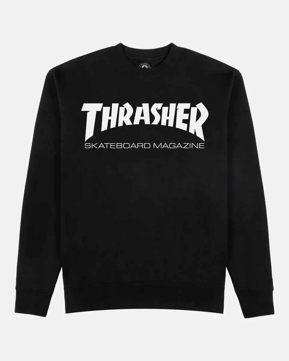 Thrasher Skate Mag Crewneck felpa nero misto cotone