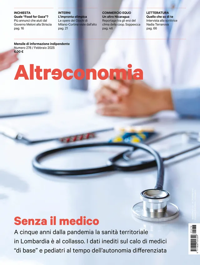 Altreconomia 278 Senza il medico rivista copia singola sanità