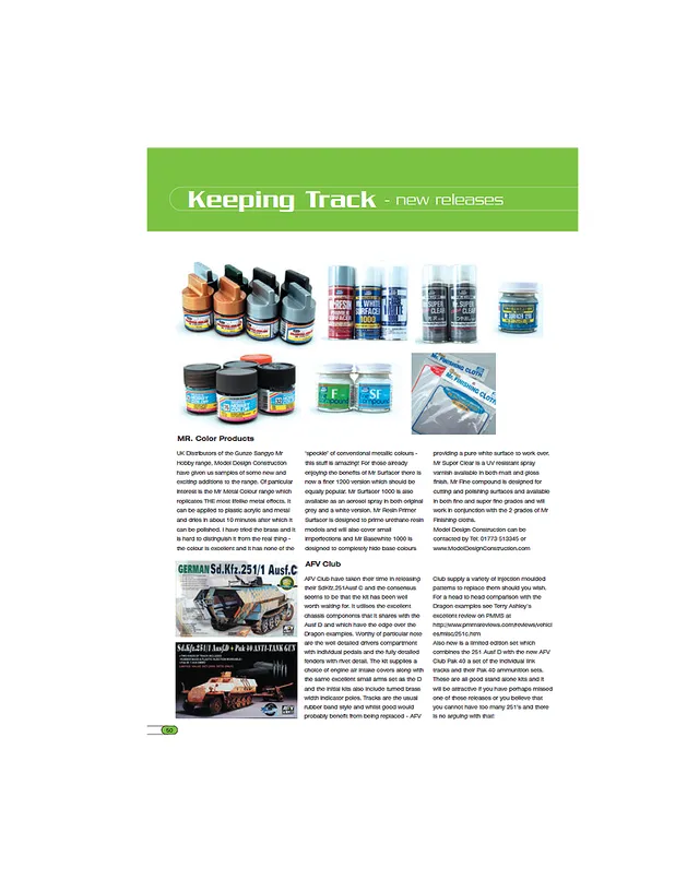 AFV Modeller 21 rivista Keeping Track copia singola