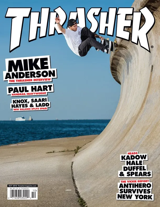 Thrasher Magazine Ottobre 2016 rivista copia arretrato