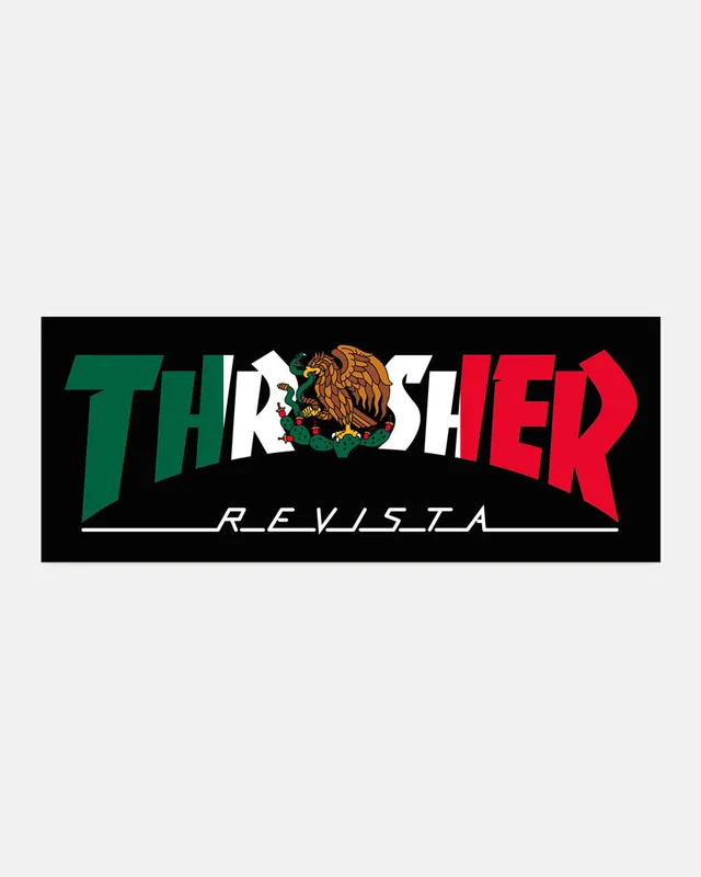 Thrasher Mexico Revista sticker nero in vinile