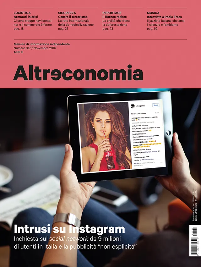 Altreconomia 187 Intrusi Instagram rivista singola