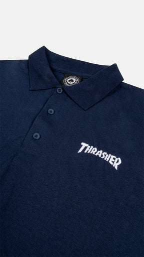 Thrasher Polo polo navy cotone