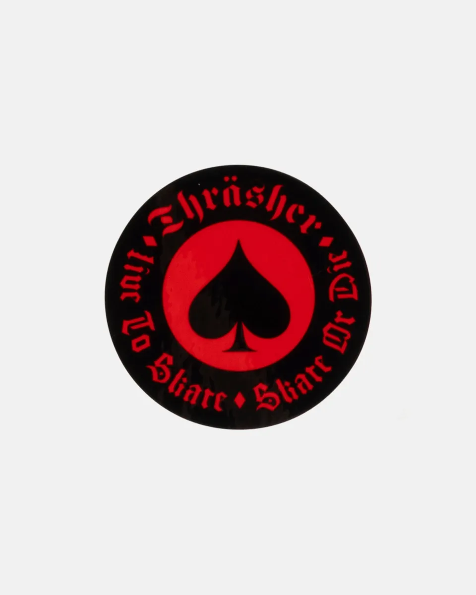 Thrasher Oath sticker nero rosso 6 cm