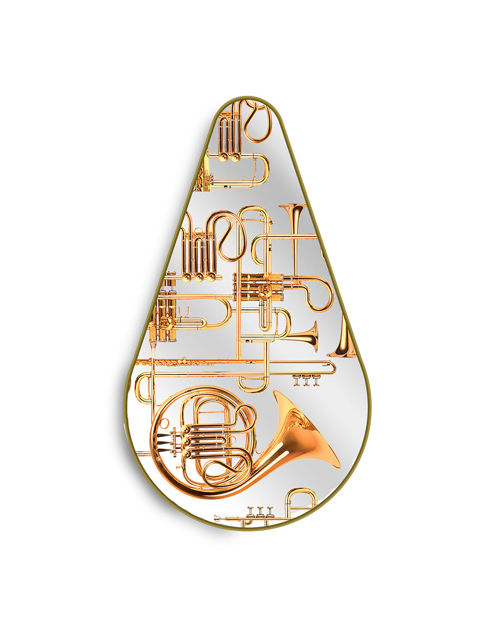 TOILETPAPER Gold Frame Pear specchio parete ottone 80cm