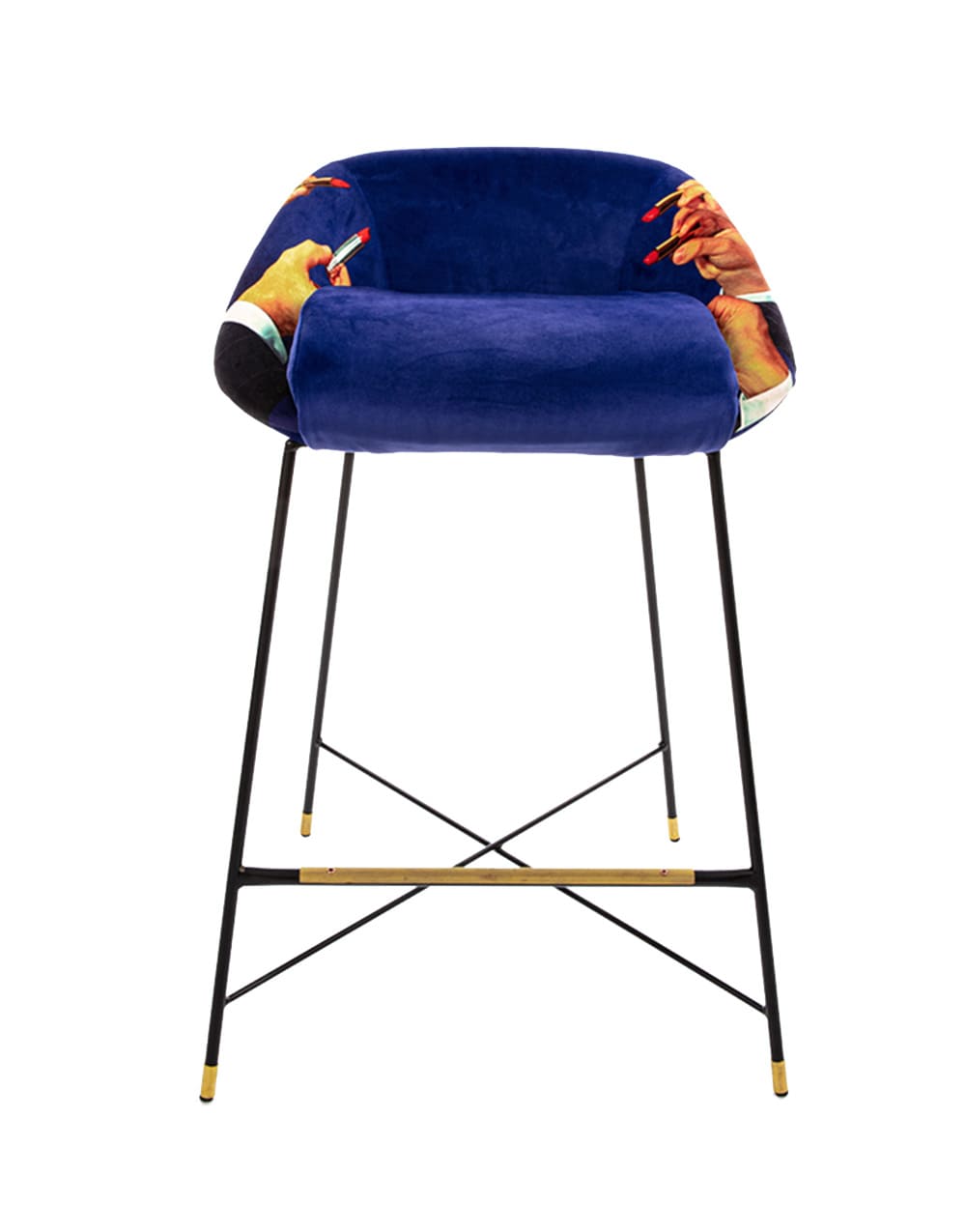 TOILETPAPER sgabello alto Revolver 58x60 h92 cm imbottito
