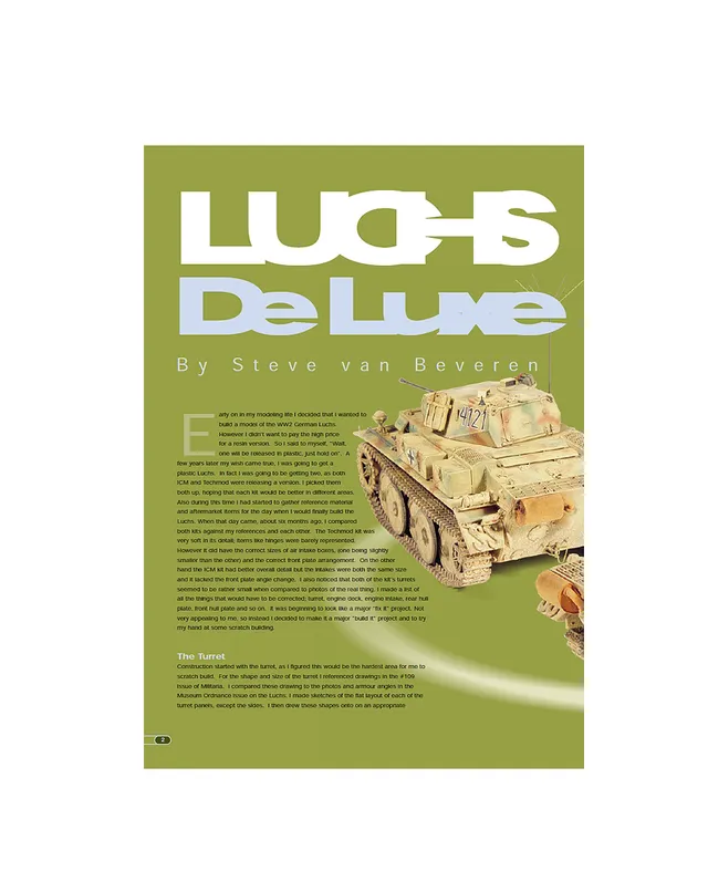 AFV Modeller Issue 8 Luchs De Luxe rivista PDF singola