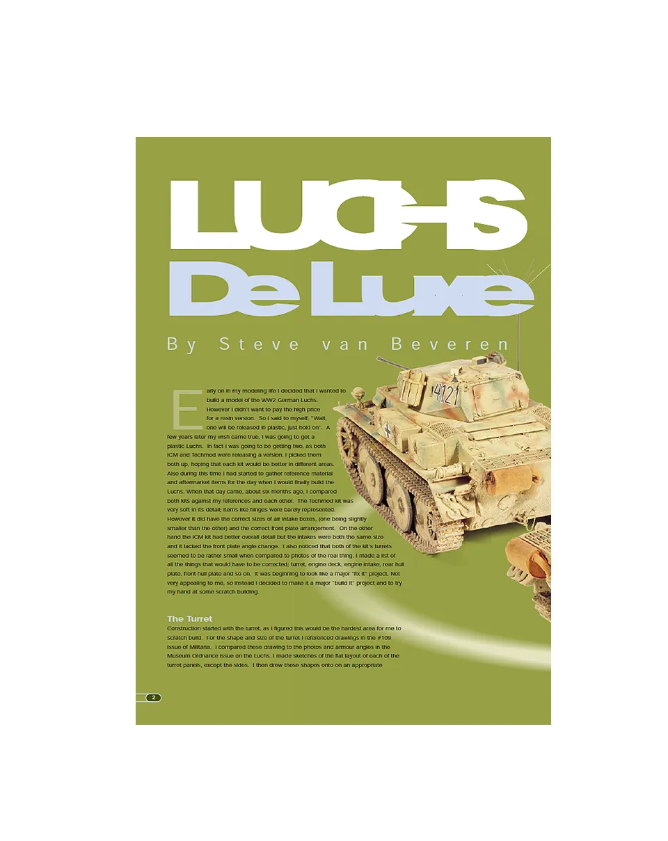 AFV Modeller Issue 8 Luchs De Luxe rivista PDF singola