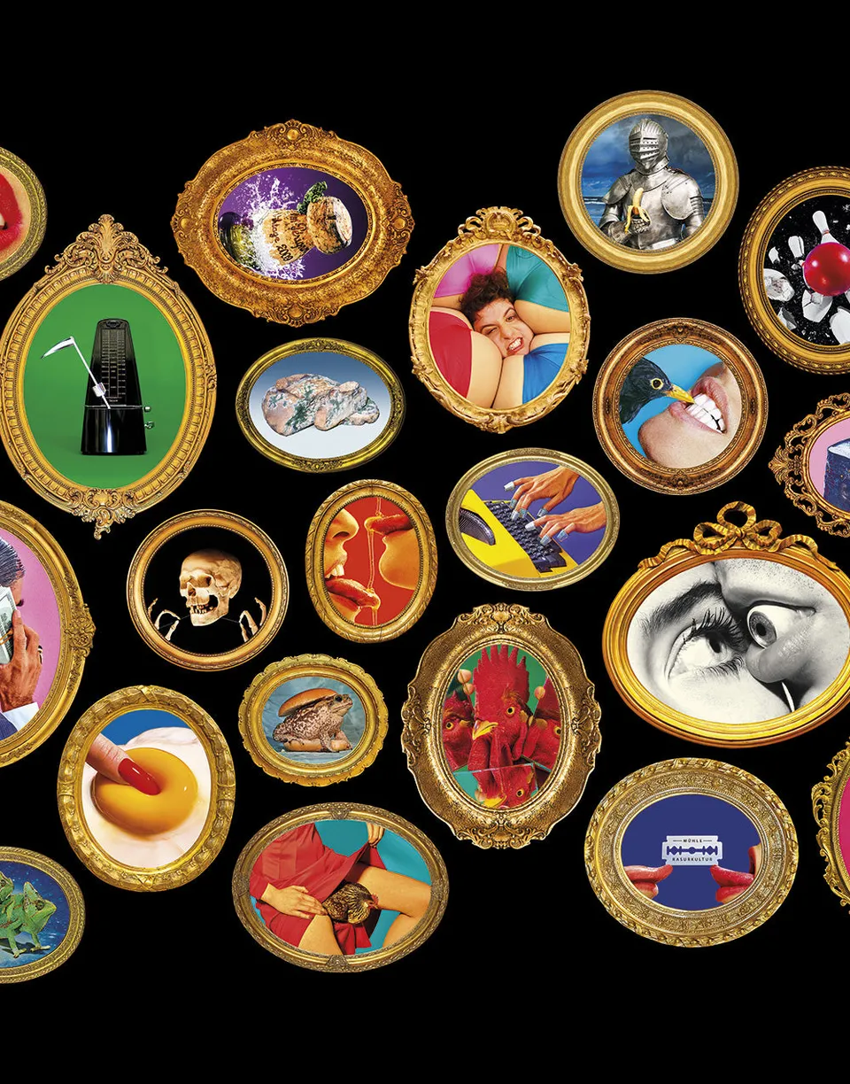 Toiletpaper Golden Age carta da parati nera 300x310