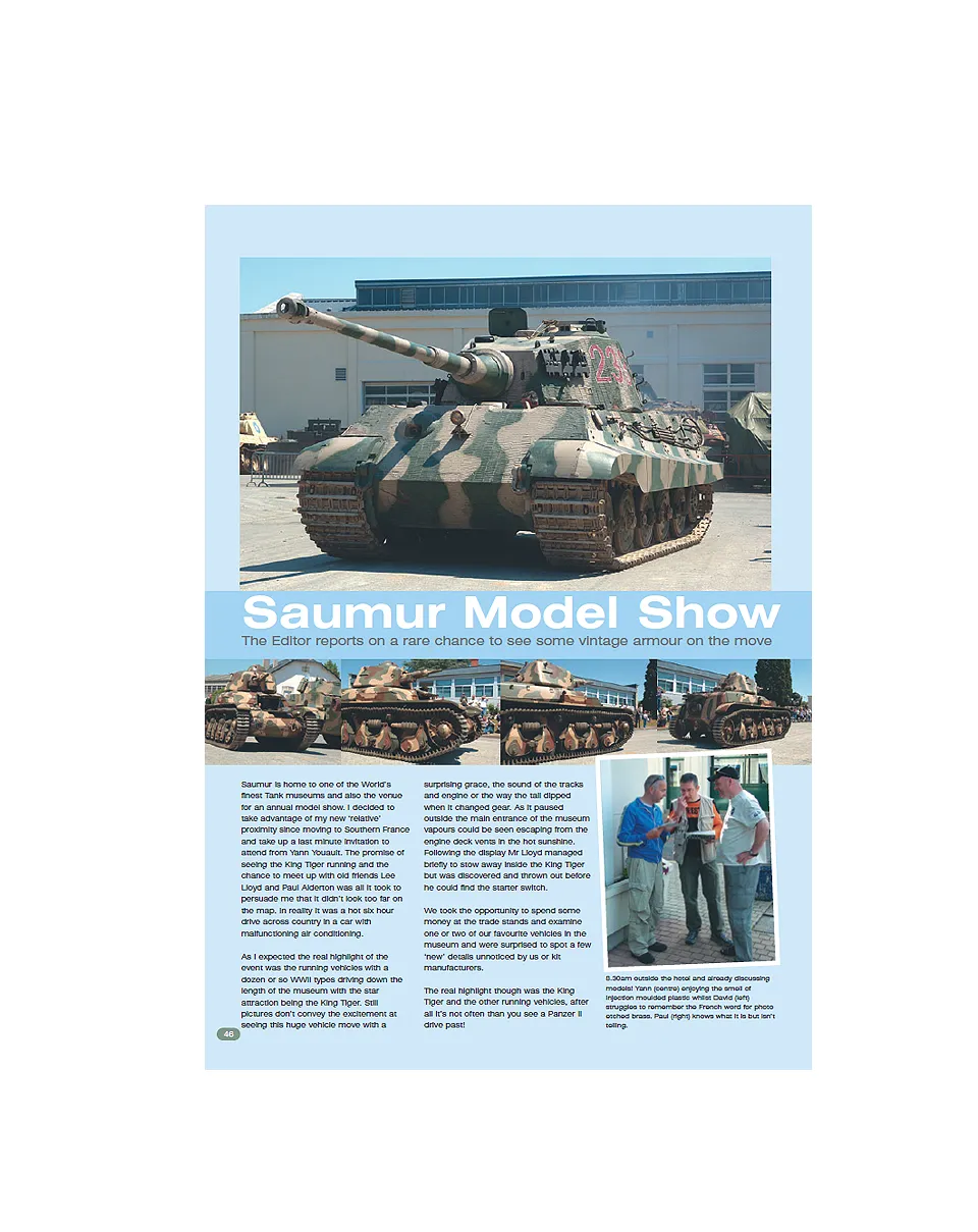 AFV Modeller Issue 29 articolo PDF Saumur Model Show