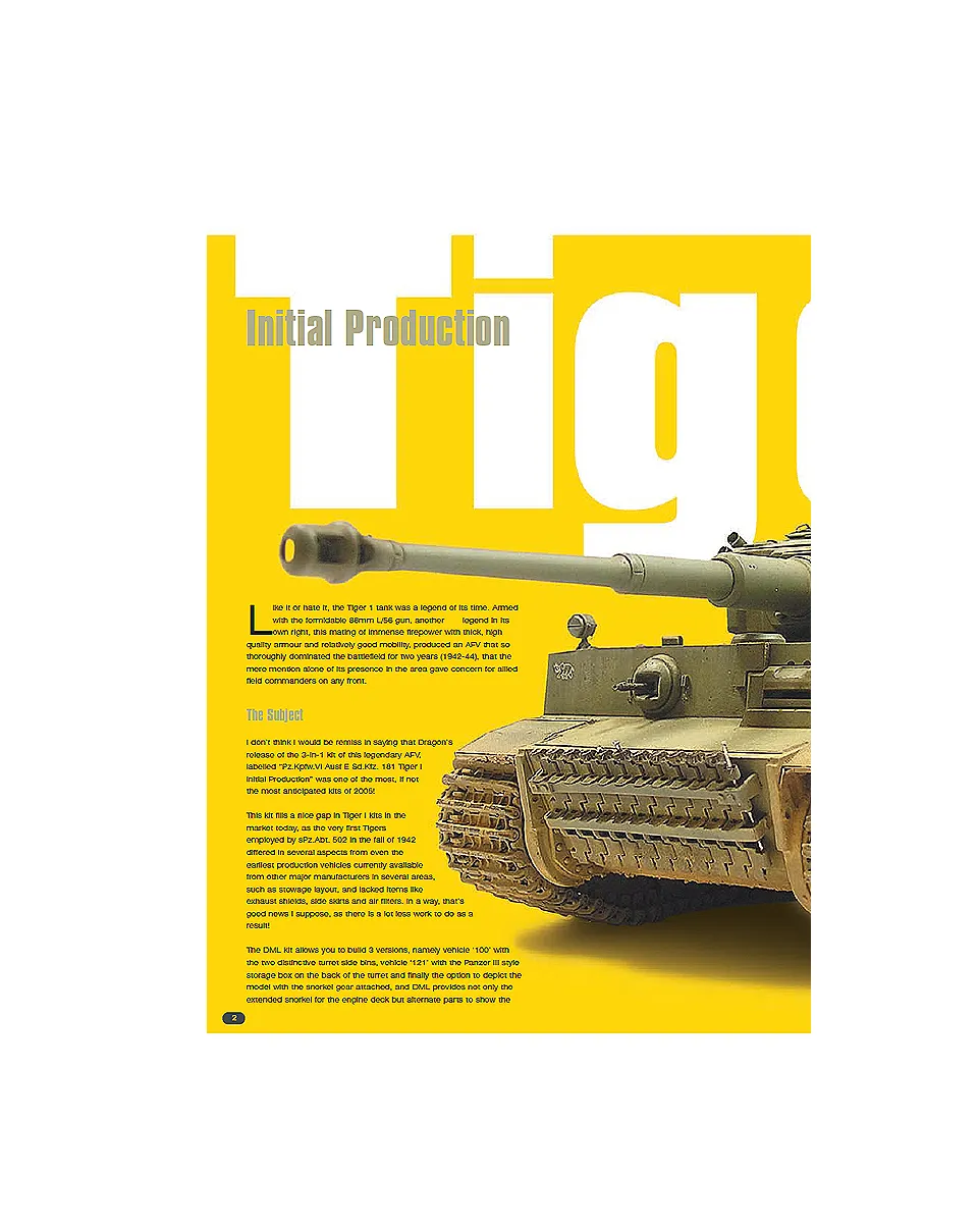 AFV Modeller AFV 31 articolo PDF Initial Tiger 1 carro