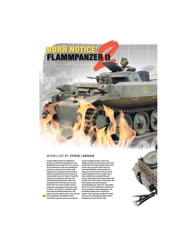 AFV Modeller Issue 62 rivista pdf FlammPanzer II Burn Notice