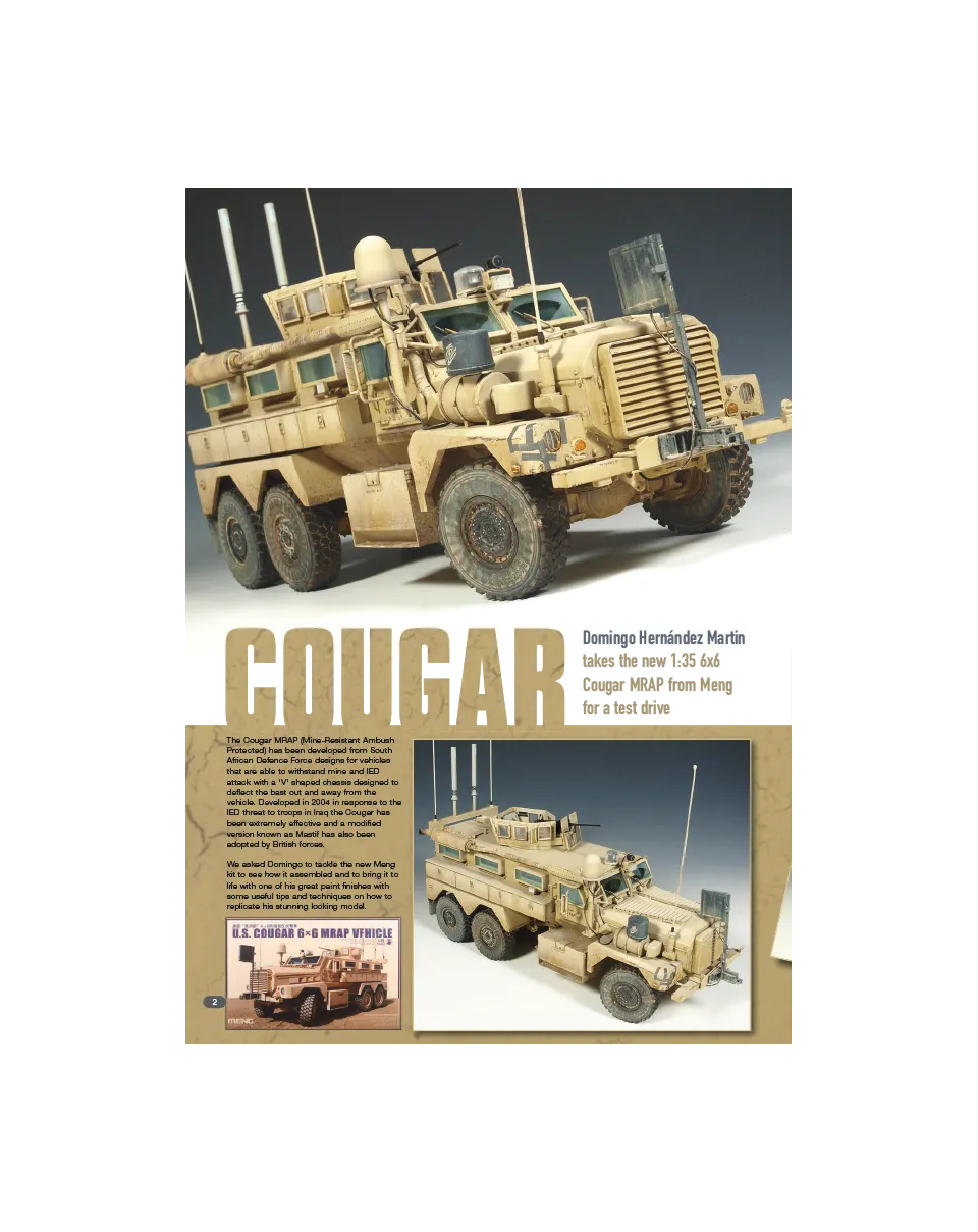 AFV Modeller AFV82 Cougar 6x6 MRAP articolo PDF blindato