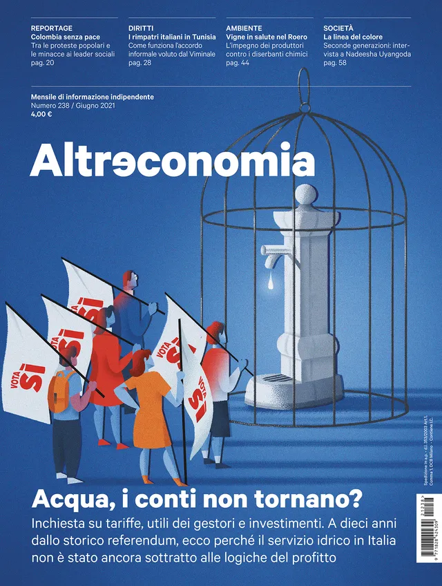 Altreconomia 238 Acqua conti non tornano rivista copia singola