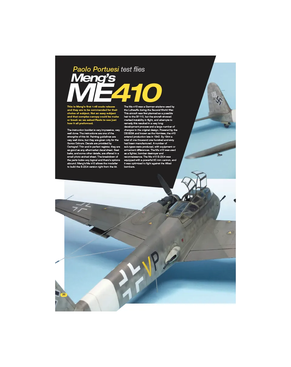 AFV Modeller AIR49 articolo PDF Messerschmitt Me410