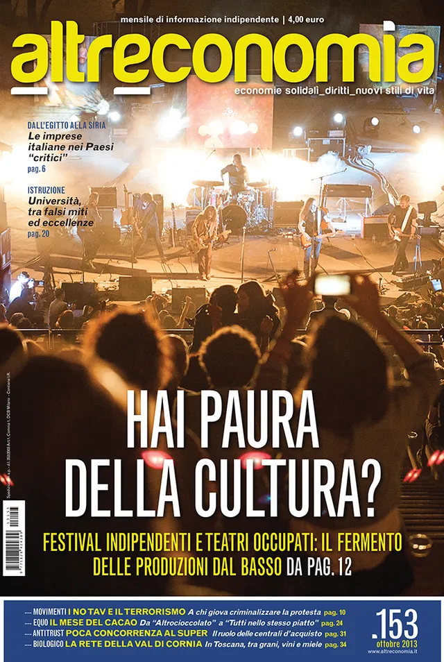 Altreconomia 153 Hai paura della cultura rivista copia singola 2013