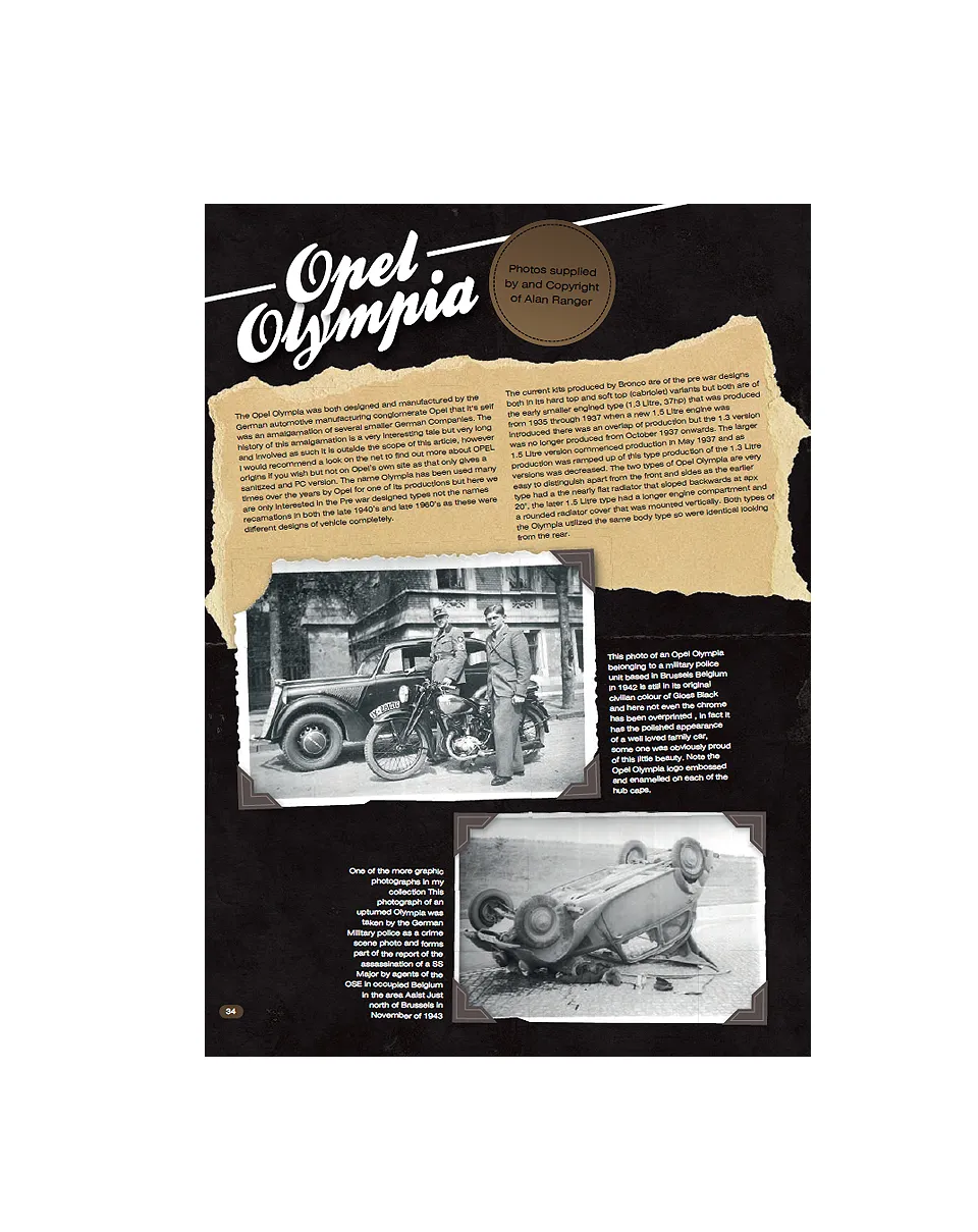 AFV Modeller Issue 52 Opel Olympia articolo PDF copia singola