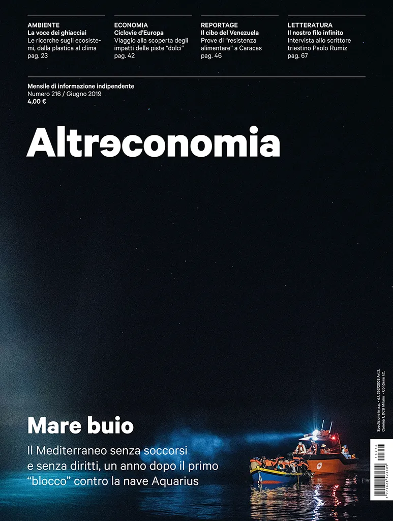 Altreconomia 216 Mare buio rivista numero