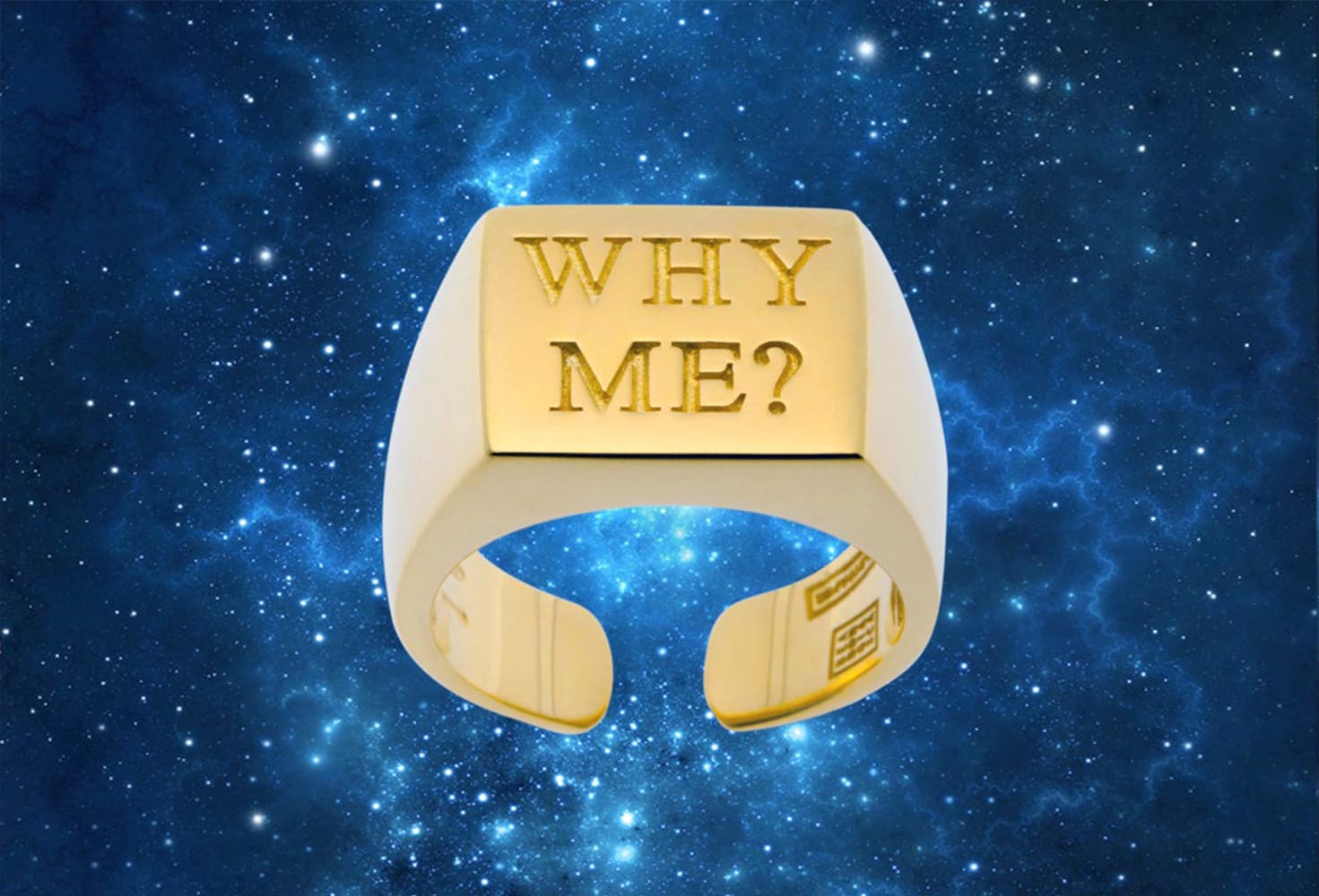 TOILETPAPER Endless Why Me anello chevalier argento taglia M
