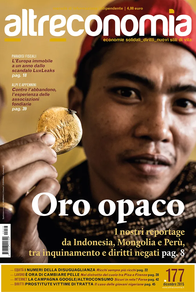 Altreconomia 177 Oro opaco rivista copia singola
