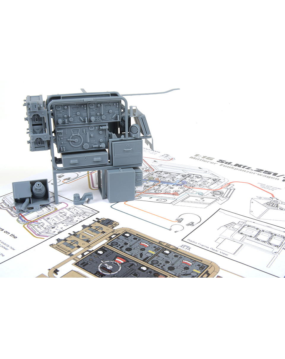 AFV Modeller 16142 Sd.Kfz. 251/3 kit dettaglio 1:16 radio