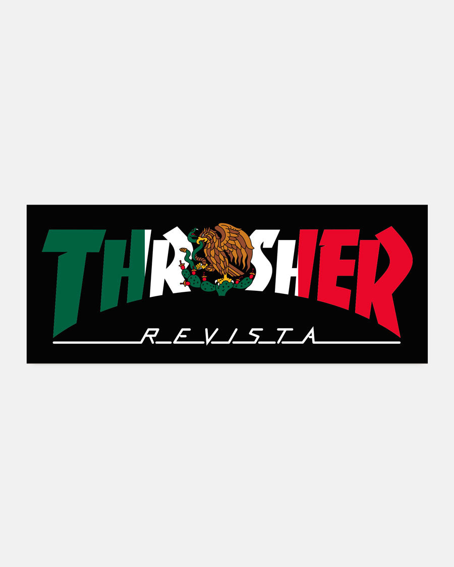 Thrasher Mexico Revista sticker nero in vinile