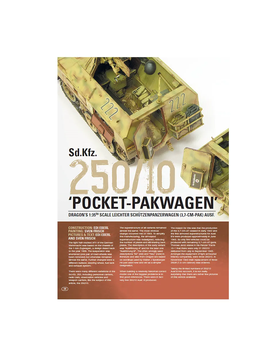 AFV Modeller Issue 60 Pocket Pakwagen Sd.Kfz. 250-10 rivista copia singola