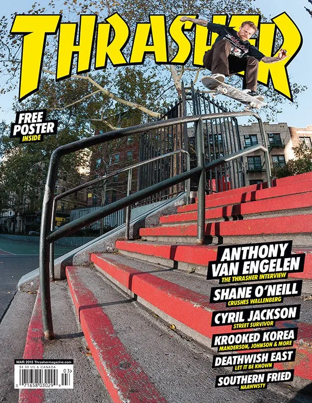Thrasher marzo 2015 rivista AVE cover con poster