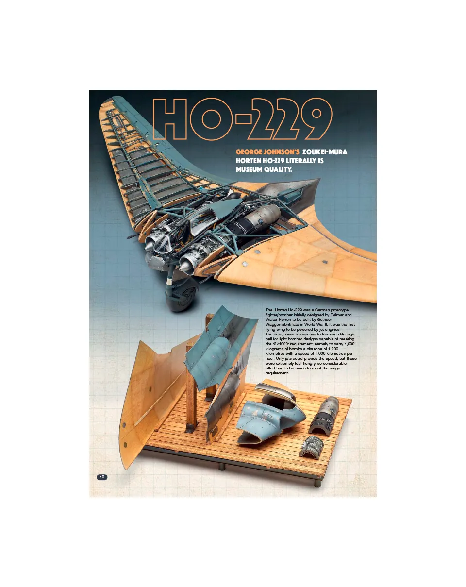 AFV Modeller AIR AIR86 articolo PDF Horton Ho 229 ala