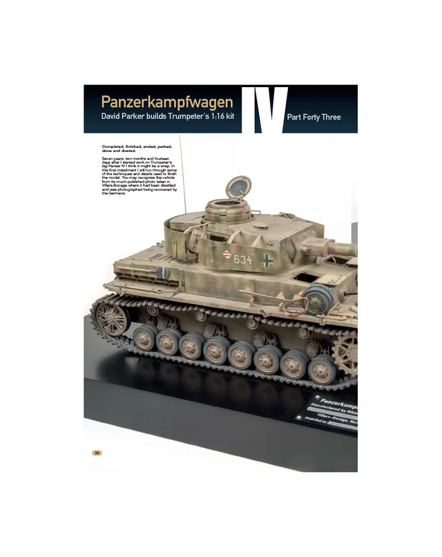 AFV Modeller AFV126 Panzer IV Part 43 articolo PDF copia singola