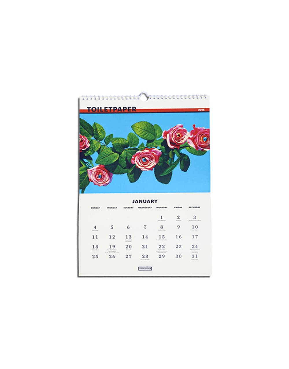 TOILETPAPER Calendar calendario 2015 da parete 28x22 cm