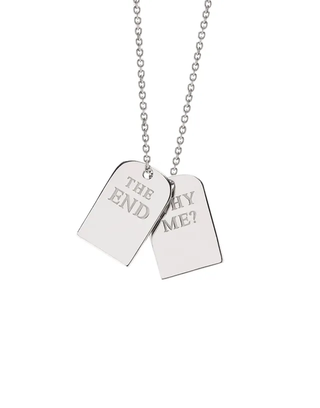 TOILETPAPER Endless Silver Escapulario collana argento
