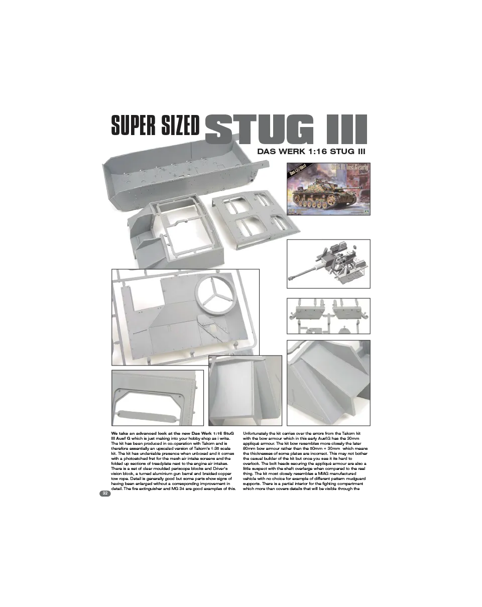 AFV Modeller AFV122 Super Sized StuG III articolo PDF