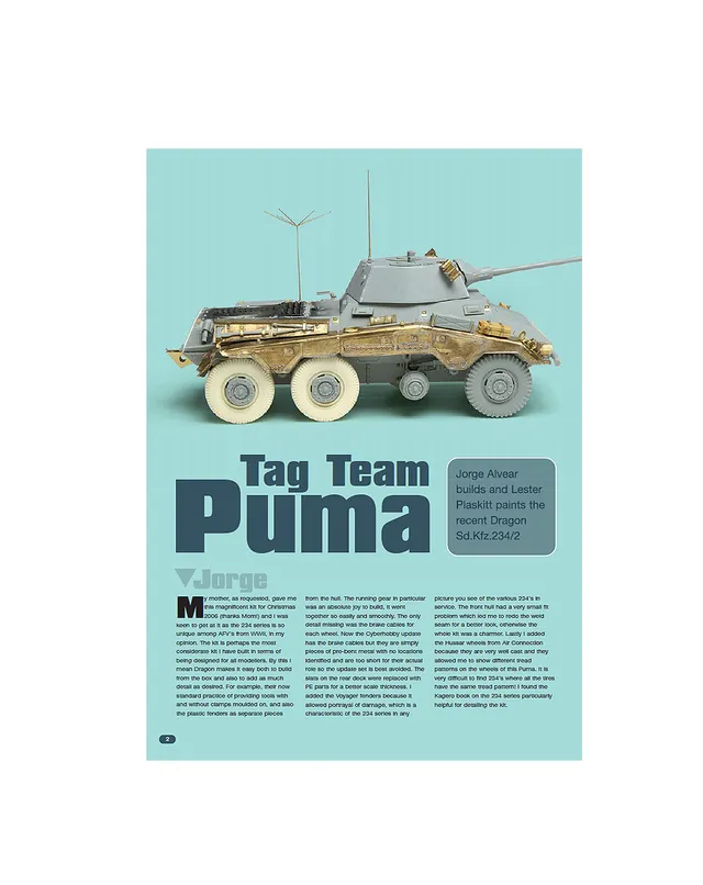AFV Modeller 42 Tag Team Puma articolo PDF mezzi