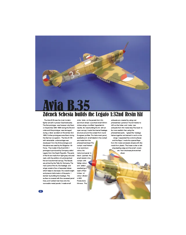 AFV Modeller AIR18 Avia B-35 articolo PDF aereo ceco
